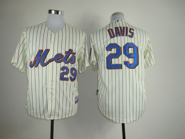 Men New York Mets #29 Davis Cream MLB Jerseys->->MLB Jersey
